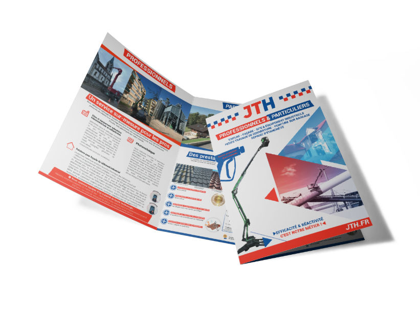 création pochette sans rabat JTH démoussage nettoyage toiture façade bourgogne franche comté agence de communication digitale spark's