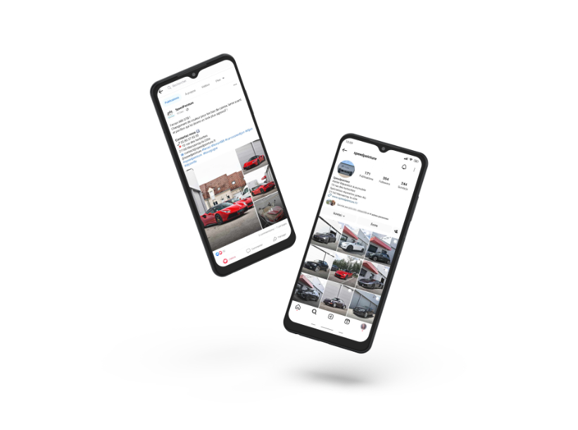 reseaux sociaux facebook instagram smartphone community management  agence de communication chargé de communication dijon bourgogne franche-comté speed peinture