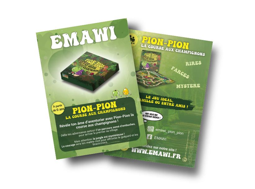 création flyer emawi jeu de société nièvre bourgogne franche comté spark's agence de communication